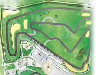 Vue aérienne du circuit Bresse