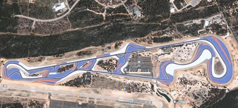 Vue aérienne du circuit Castellet