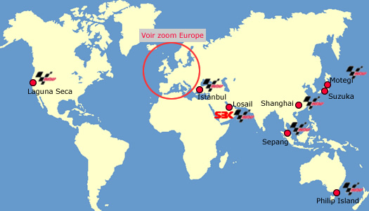 Circuits Moto GP et SBK