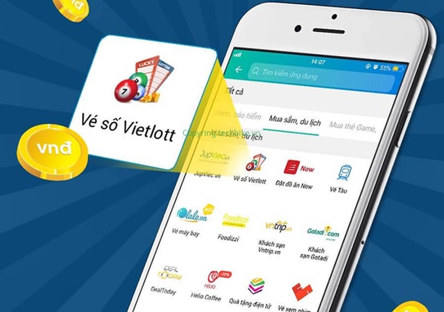 Mua vé trên ứng dụng Vietlott SMS